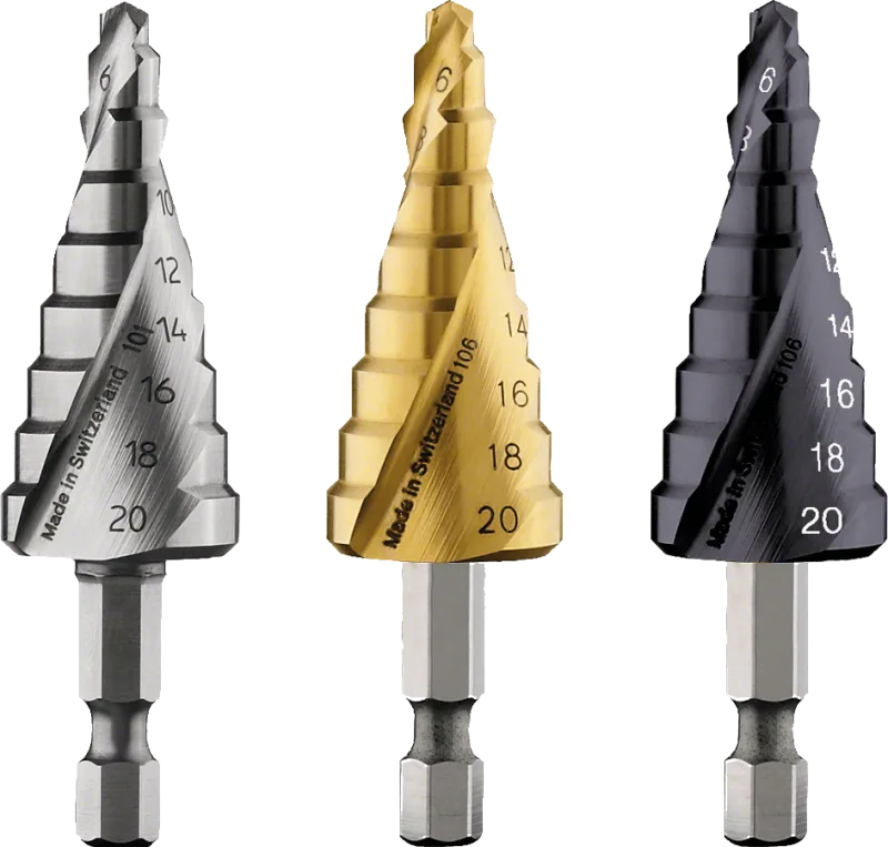 Taladro de paso hss-tin. 4 - 20 mm. 1/4. 70.5 mm. 9