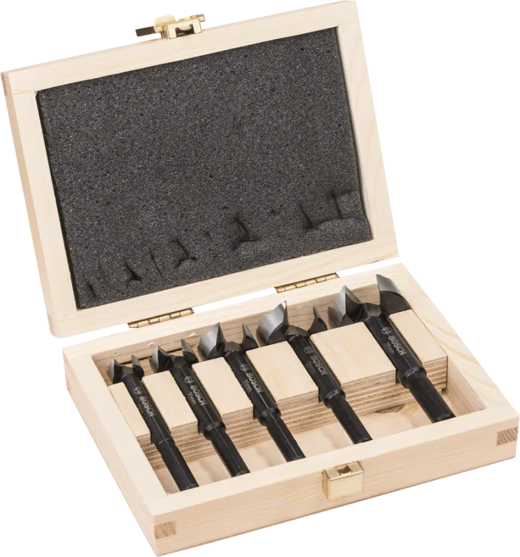 Forstner drill set. 5 piezas. 15 - 35 mm. borde dentado