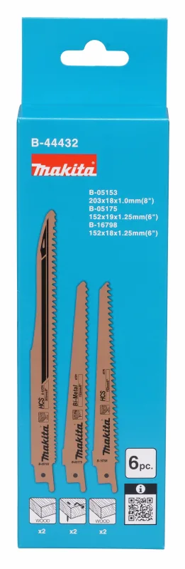 Estuche hojas sierra sable madera 6 pcs