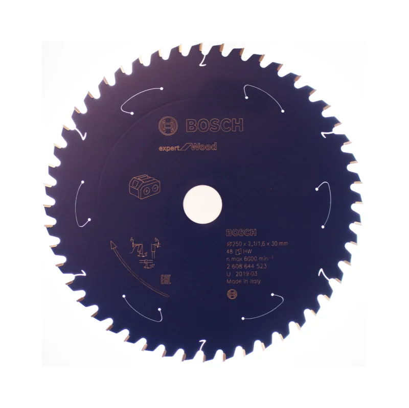 Bosch scie circulaire sans fil expert for wood 250 x 1,6 x 30 mm - 48 dents pour bois ( 2608644523 )