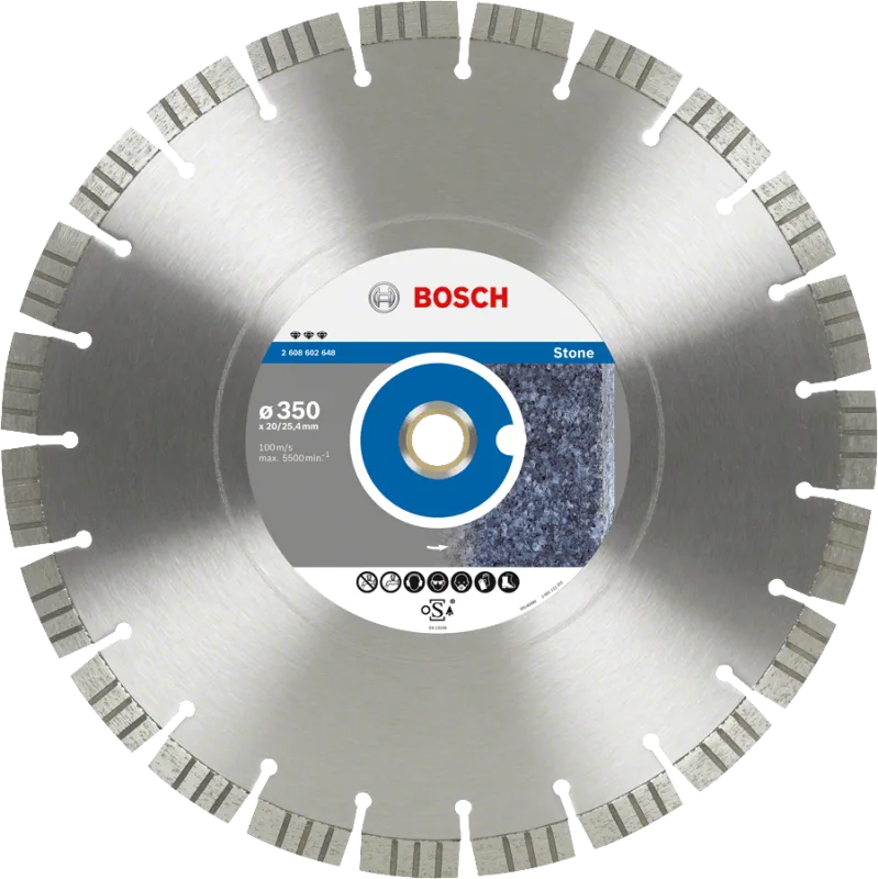 Placa de corte de diamantes mejor para piedra. 350 x 20.00 + 25