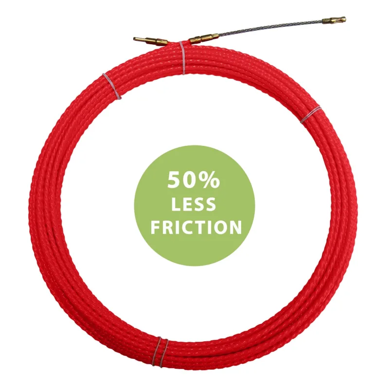 Sonda de tracción de cable helicoidal, rojo, diam. 4,2 mm, 25 metros, terminales m5 intercambiables