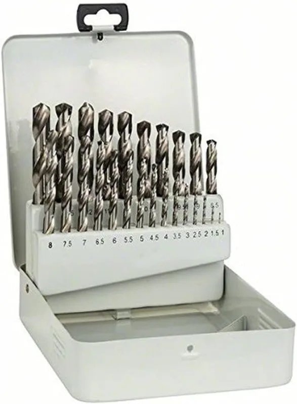Set de taladro metálico hss-g. din 338. 135 °. 25 piezas.