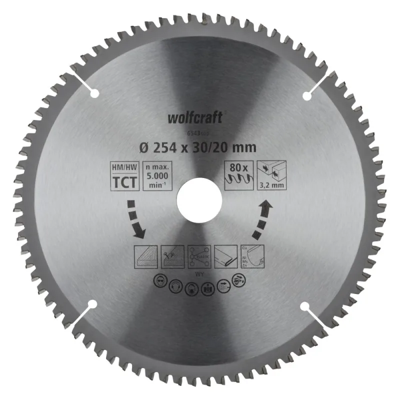 Kapp- y mitre saw blade hm, serie púrpura 254mm