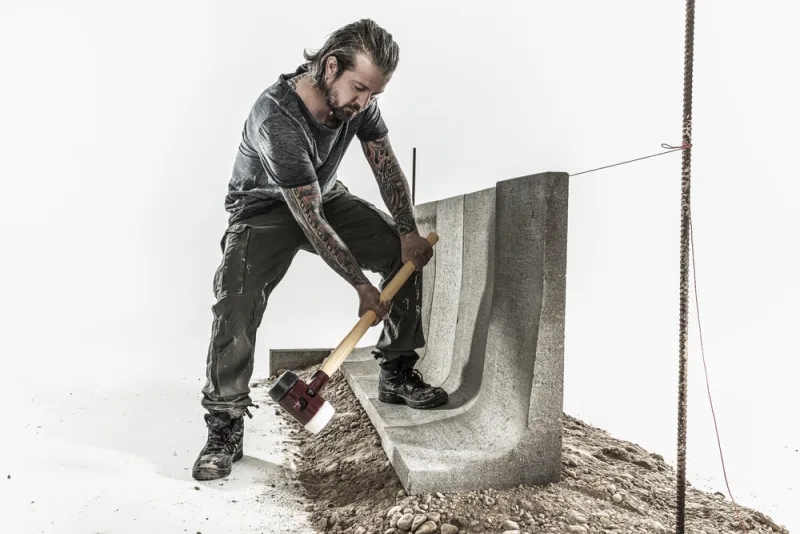 Sección hammer 5350g 1000mm caucho / super plástico hickory simplex