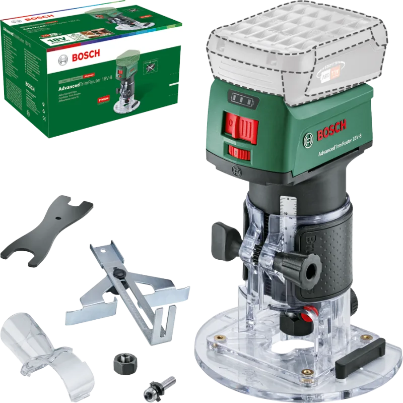 Fresadora bosch advancetrimrouter 18v 8
