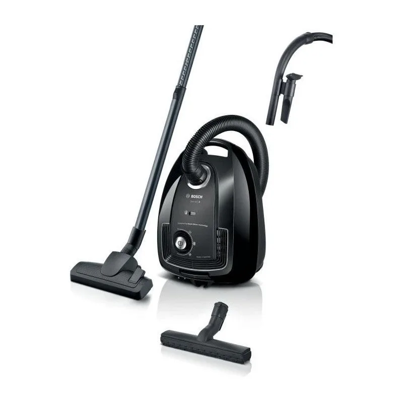 Bosch gl38 negro - bolsa de aspiradora - 600 w - 79 db - (h) epa - 10m - 4 l bolsa - variador de potencia