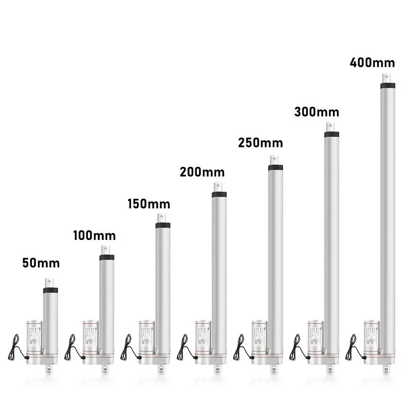 Actuador lineal 12 v, actuador de movimiento lineal 1500 n, recorrido de 50 mm con soporte de montaje