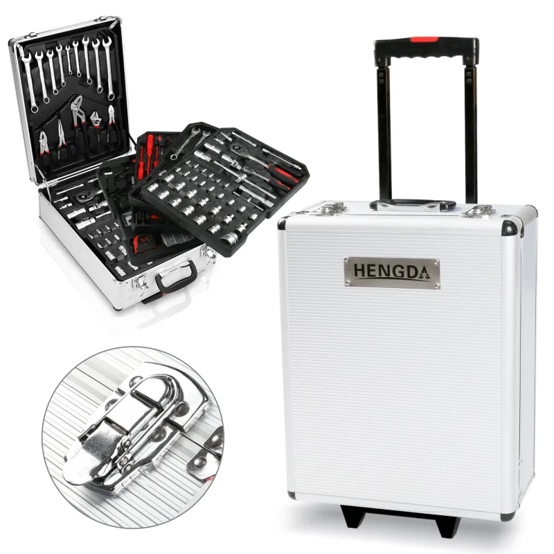 Maletín de herramientas caja de herramientas incl. cuchillo universal maletín con ruedas juego de herramientas 1031 piezas
