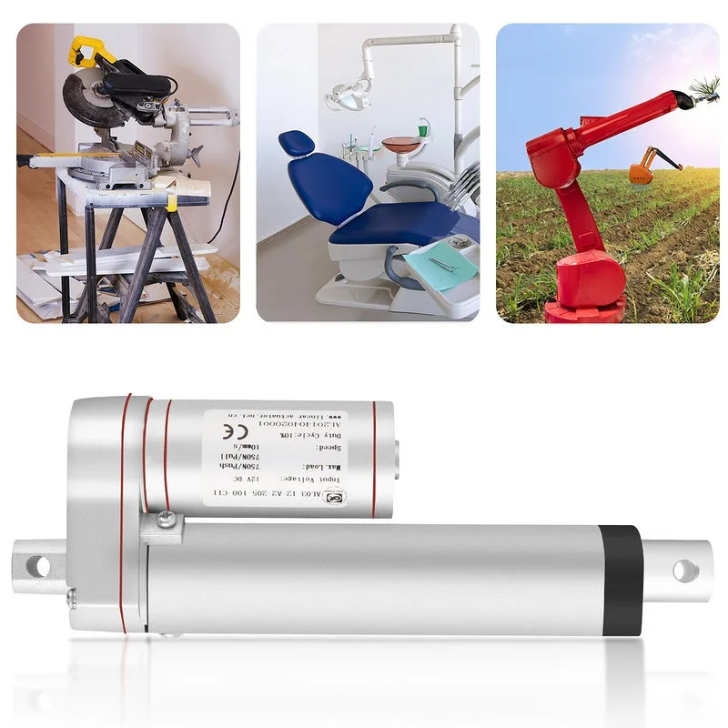 Actuador lineal 12 v, actuador de movimiento lineal 1500 n, recorrido de 50 mm con soporte de montaje