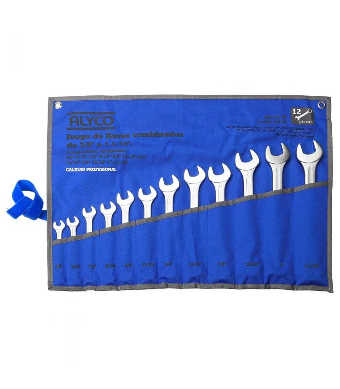 Alyco juego llaves fijas w.1/4*5/16-1.16*1*1/4 12u