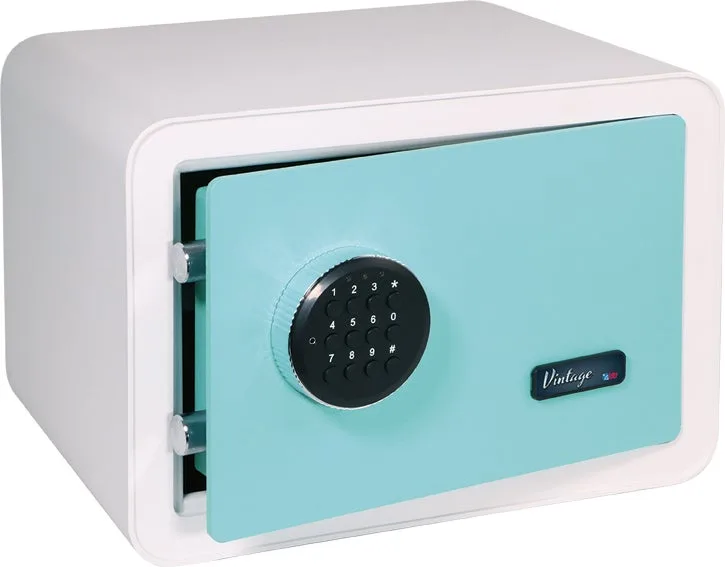 Caja fuerte sobreponer vintage blanca-az