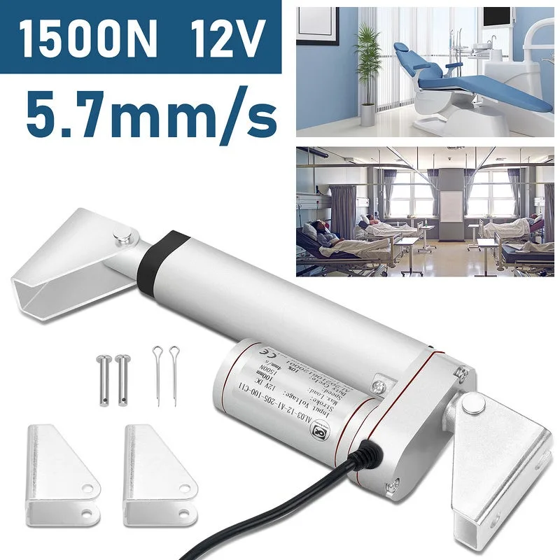 Actuador lineal 12 v, actuador de movimiento lineal 1500 n, recorrido de 50 mm con soporte de montaje