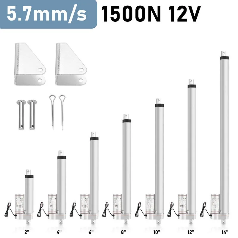 Actuador lineal 12 v, actuador de movimiento lineal 1500 n, recorrido de 50 mm con soporte de montaje