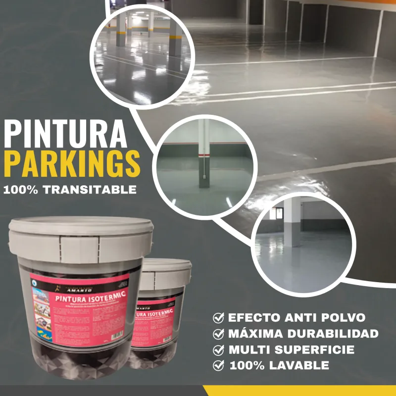 [gris 14l] pintura acrílica para parkings gris satinada – tráfico ligero, antipolvo, suelos de cemento y hormigón