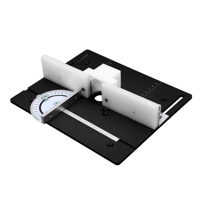 Placa base de inserción de aluminio para enrutador de metal con volteo para mesa de sierra para enrutad