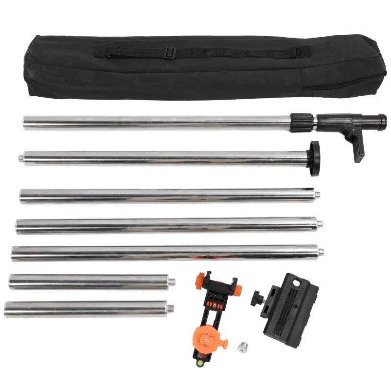 Pértiga telescópica de aleación de aluminio herramienta de nivel infrarrojo para contratistas y topógrafos 4,2 m