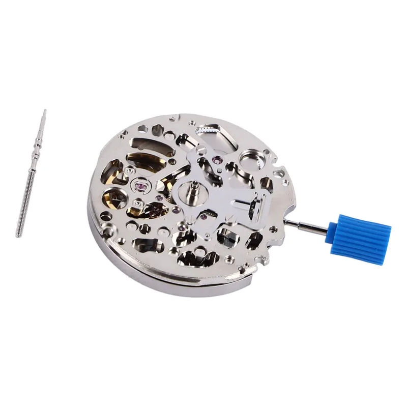 Movimiento de reloj mecánico automático nh70a accesorio de metal movimiento de reloj de alta