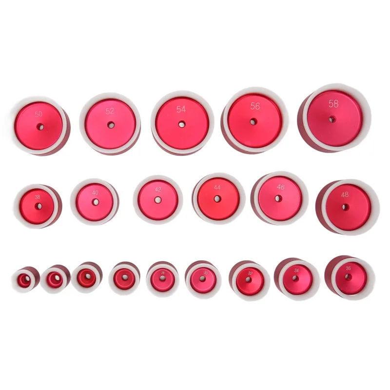 Juego de 20 piezas de prensa para caja de reloj, insertos de bisel de aleación de aluminio, herramienta para reloj de 20 mm a 58 mm para reparación d