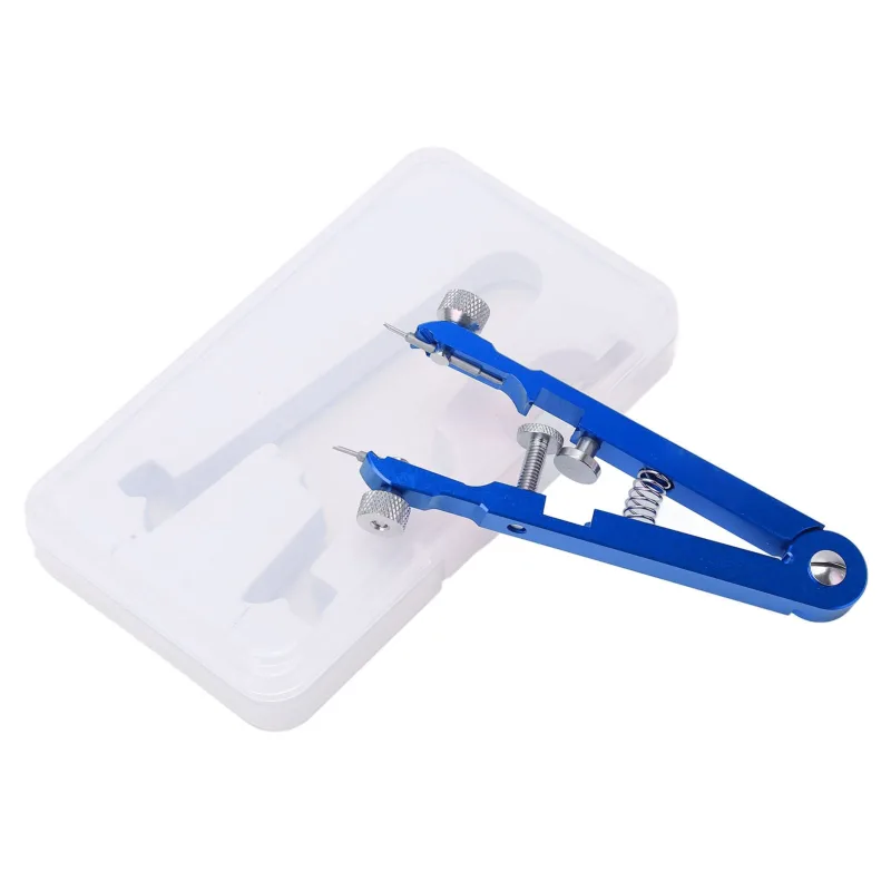 Alicates para barra de resorte de reloj con pasadores en las puntas herramienta para quitar correas de reloj en forma de v de aleación de alumi