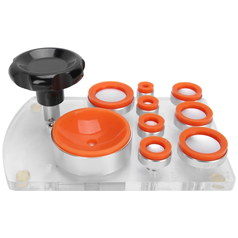 Abridor de tapa de reloj con ventosa y 8 troqueles, herramienta profesional para abrir tapas de relojes para