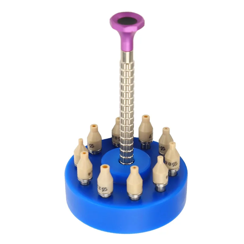 Herramienta de ajuste de agujas de reloj, prensa de ajuste de 10 tamaños, herramienta de instalación de agujas de reloj para reloj