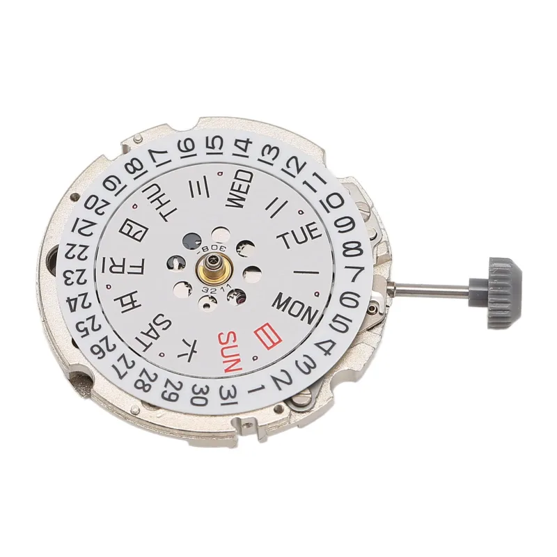 Movimiento de reloj automático movimiento de reloj de cuarzo de calendario doble de aleación profesional para piezas de reparación