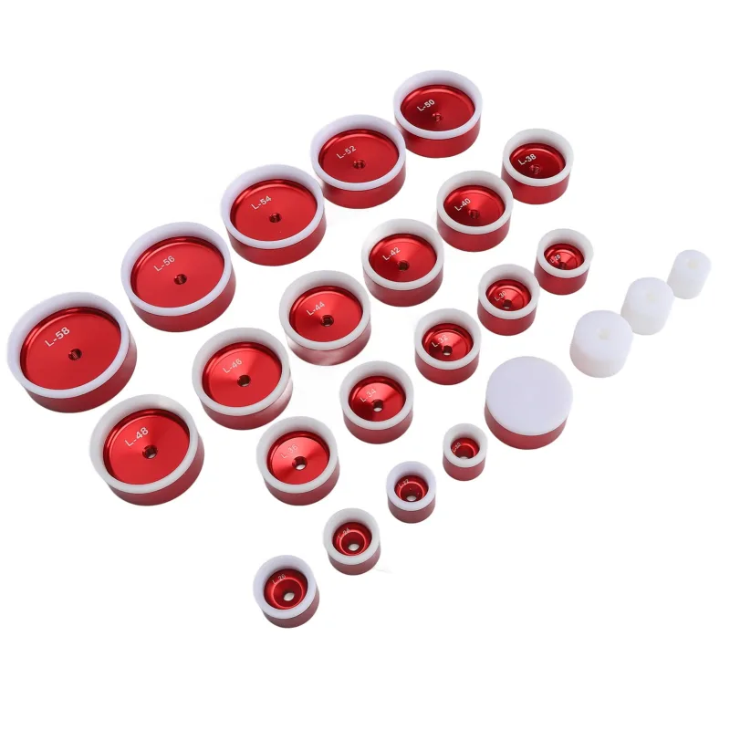 Juego de 24 piezas de troqueles para máquina tapadora de relojes, de aleación de aluminio, para prensar cubiertas traseras