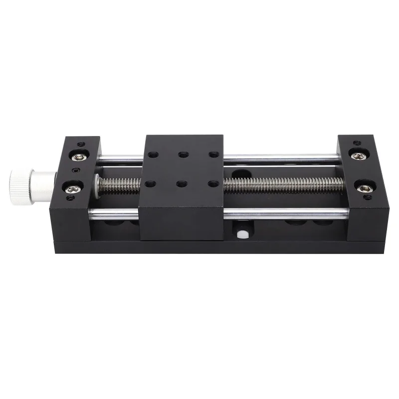 Mesa deslizante con plataforma de ajuste fino y giro manual de escenario lineal x de aleación de aluminio