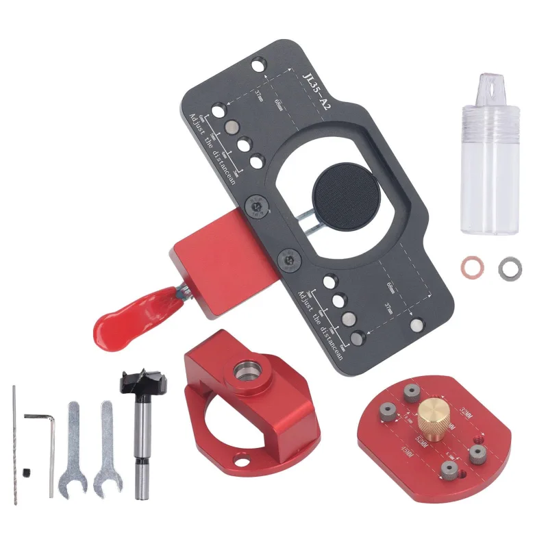 Guía de orificios para bisagras de aleación de aluminio de 35 mm para instalación de bisagras ocultas en puertas de