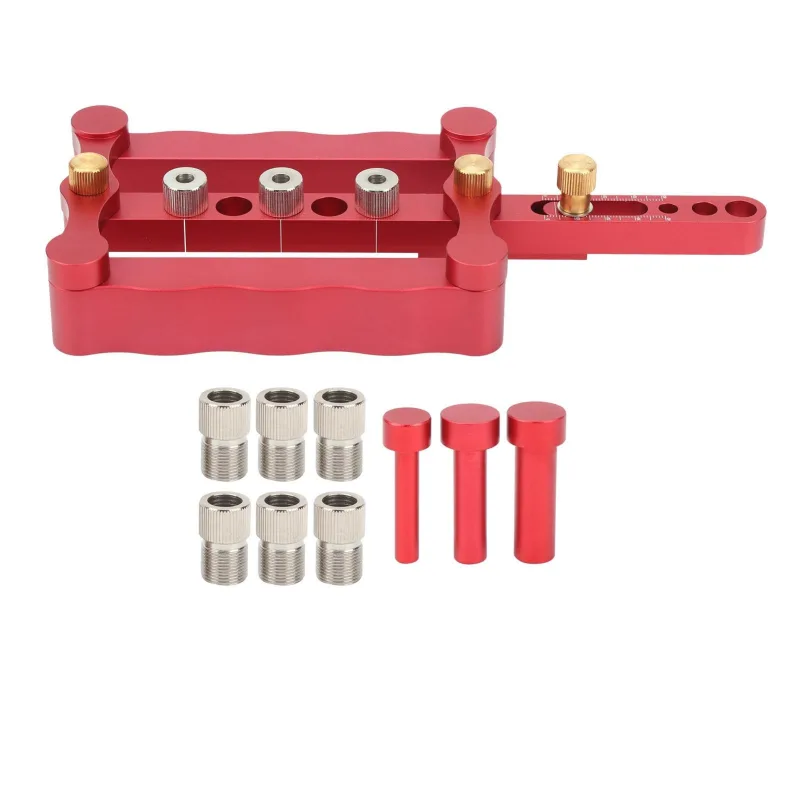 Plantilla para espigas de carpintería, guía para taladrar agujeros en madera, kit de herramientas para localizar punzones, accesorios de c