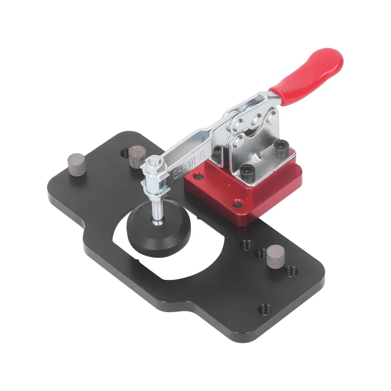 Plantilla de bisagra oculta de 35 mm, localizador de perforación de orificios de bisagra ajustable de aleación de aluminio para puerta