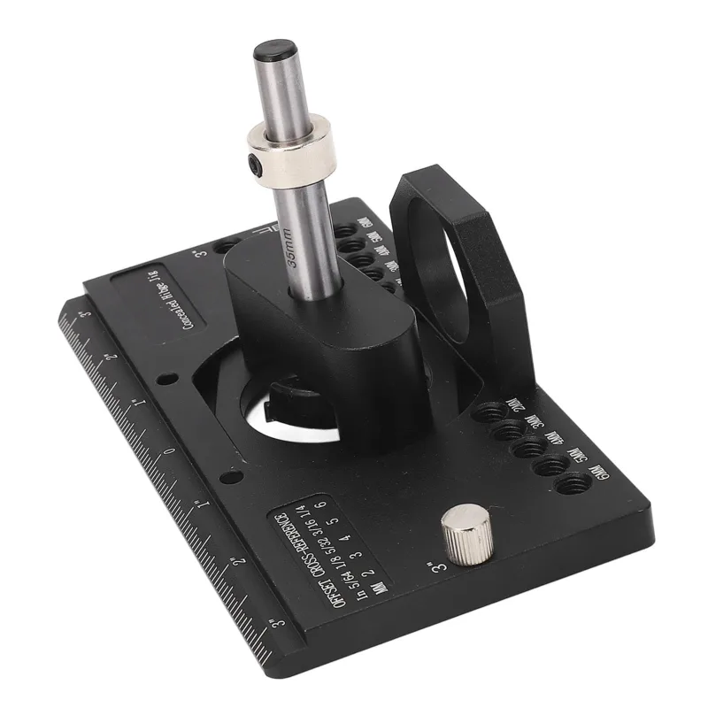 Kit de plantilla para bisagras ocultas de 35 mm, herramienta de montaje para perforar agujeros de metal para carpintería para puertas de