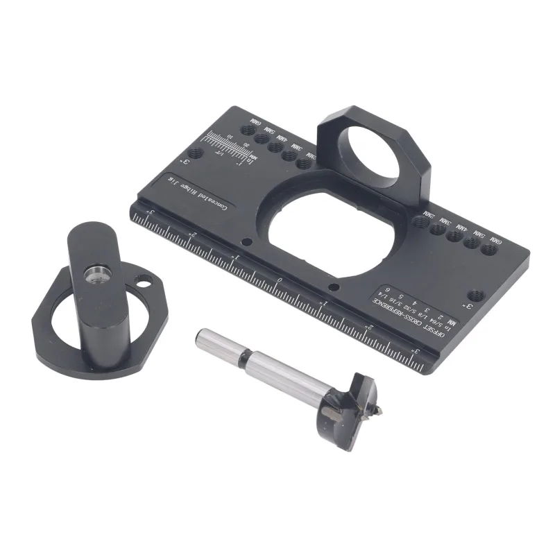 Kit de plantilla para bisagra oculta de 35 mm, aleación de aluminio, profundidad de perforación ajustable, plantilla para bisagra de pue