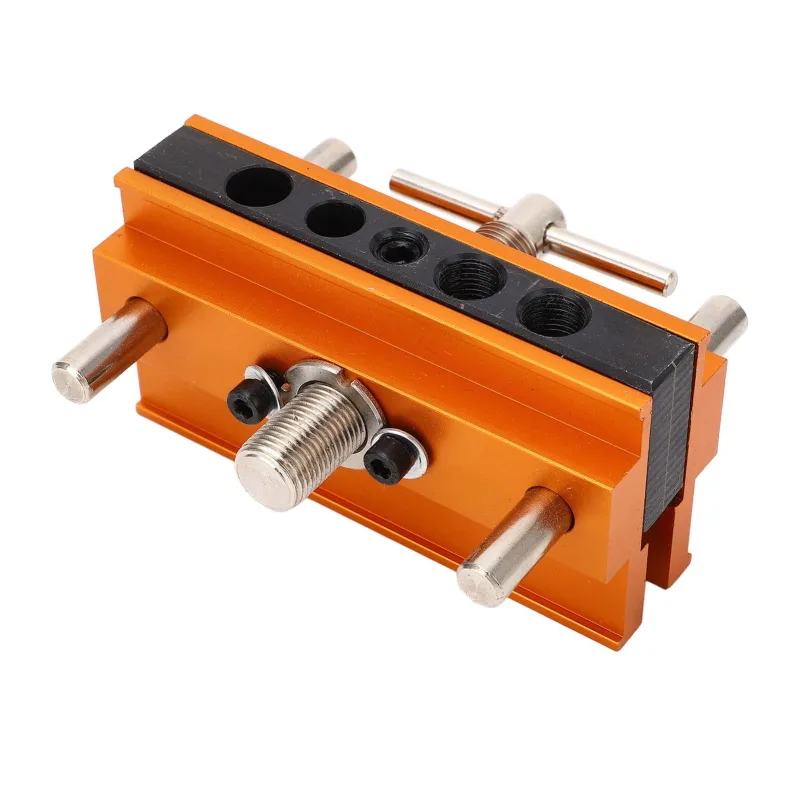 Kit de plantilla de espiga autocentrante de aleación de aluminio anodizado naranja con 4 orificios para taladros de c