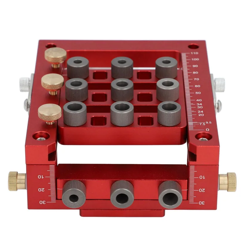 Plantilla para taladrar bisagras, guía de orificios para taladrar puertas de gabinetes, posicionador, herramienta para trabajar la madera 3 en 1