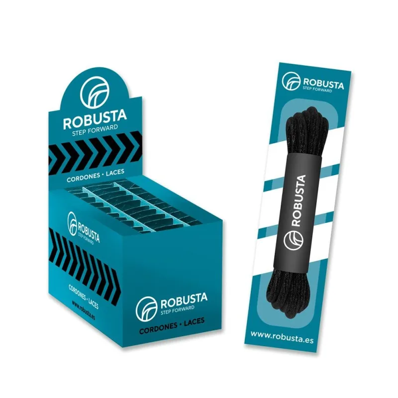 pack 30 pares cordon azul/negro 120 cm