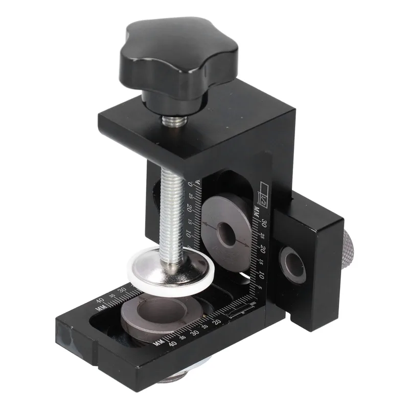 Guía de perforación con plantilla 3 en 1, ajustable, para carpintería, para