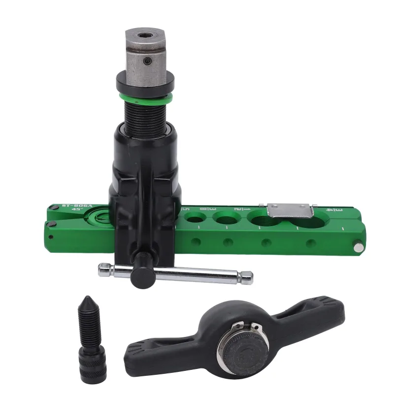 Expansor de cono excéntrico de 45 grados, herramienta universal para abocardar tuberías con trinquete y función de taladro manual, aleación de alum