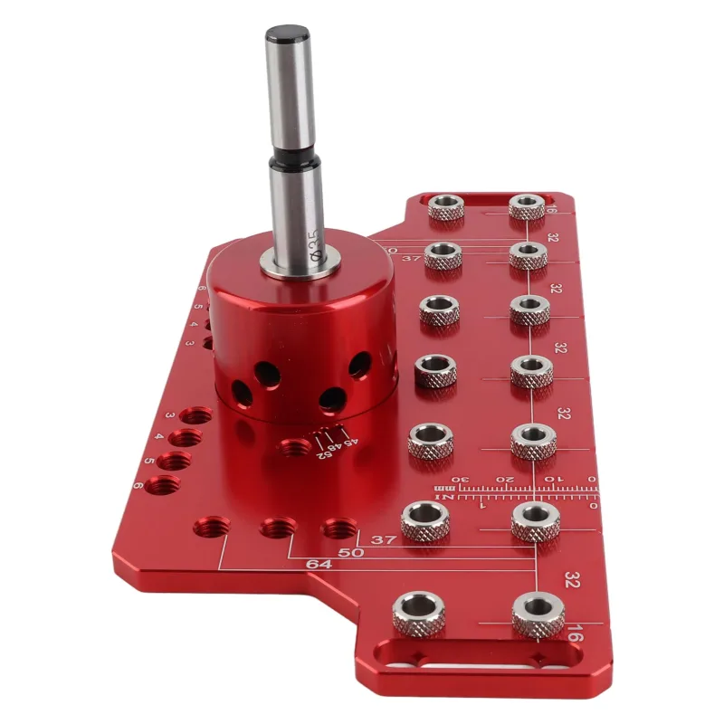 Plantilla para bisagras de estantes, 2 en 1, herramienta de sujeción autónoma para herrajes de gabinetes de metal, guía de taladro co