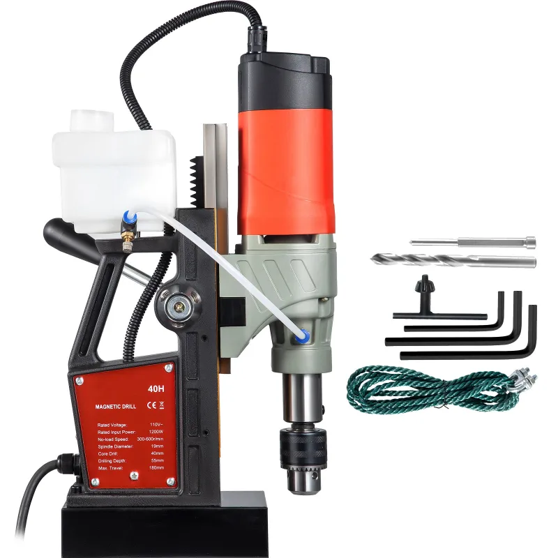 Taladro magnético succebuy 1200w,ø 40 mm,13000n,velocidad variable 580 rpm,máquina perforación superficies,mejora hogar,certificado ce