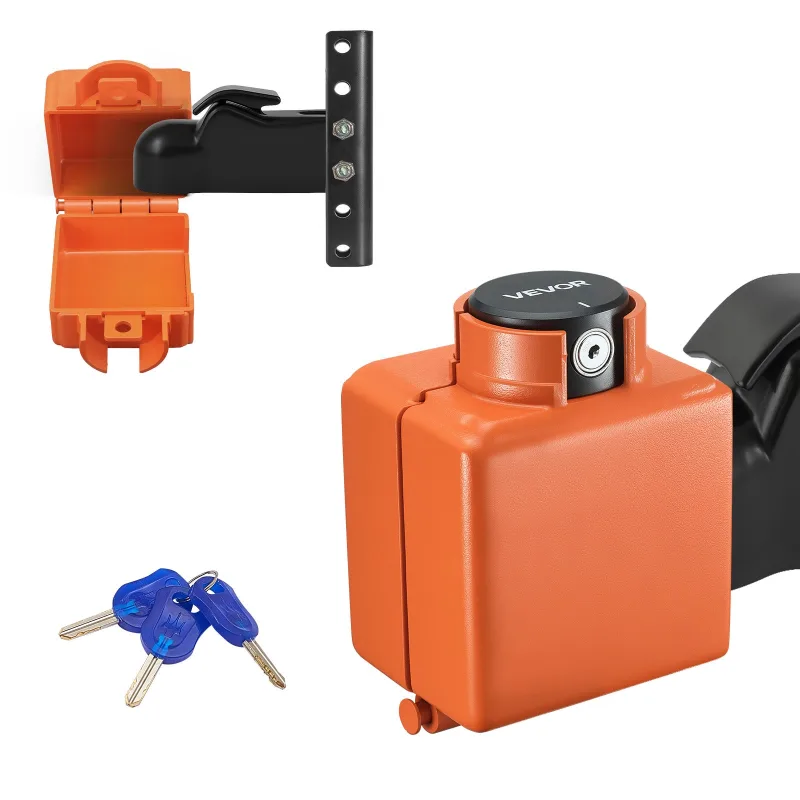 Cerradura de enganche vevor para remolque compatible con acopladores de flujo de aire moldeados 50,6 mm y 58,6 mm, con 3 llaves, para autocaravanas