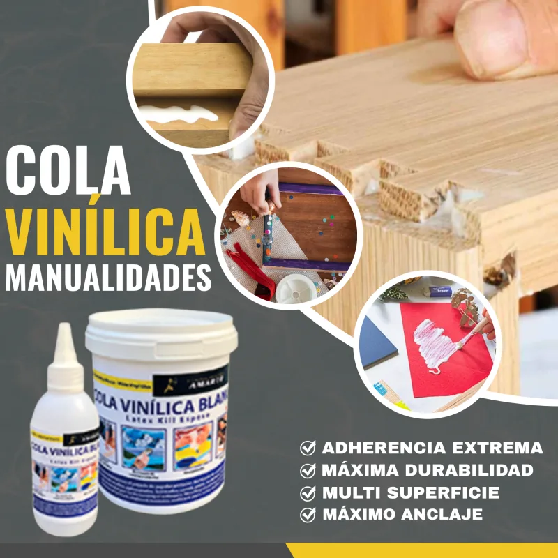 [blanco 15l] cola vinílica blanca multiusos para papel pintado, manualidades y madera – pegamento listo para usar