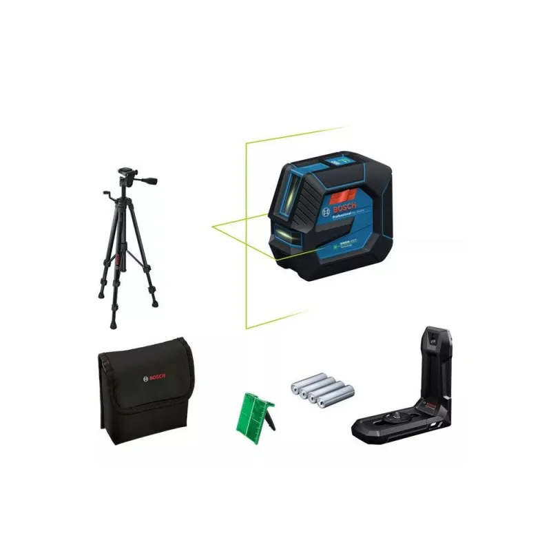 Laser lignes gll 20-22 g - bosch - avec 4 piles 1,5v - trépied bt 150 - sacoche de transport - 0601065601