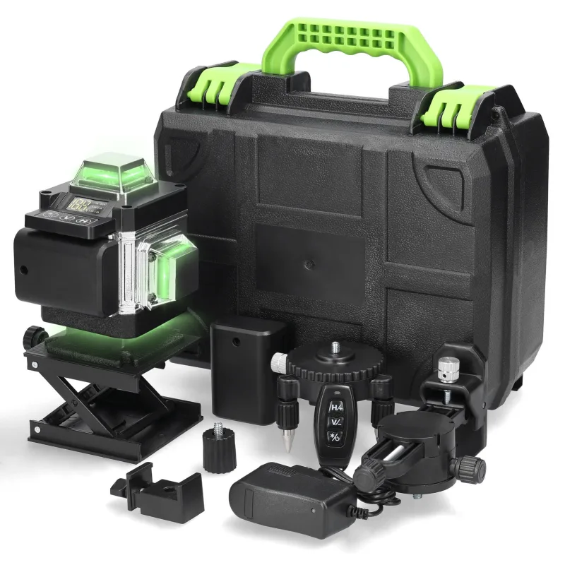 Livella laser multifunzionale a 16 linee, dispositivo autolivellante ricaricabile con precisione di 3°, kit di utensili fai da te impermeabile