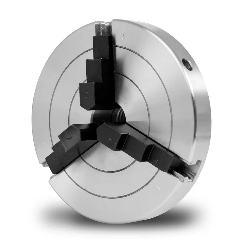 Eberth mandril de tres mordazas de 100 mm, mandril de 3 mordazas con centrado automático, rosca de conexión 1-8 tpi