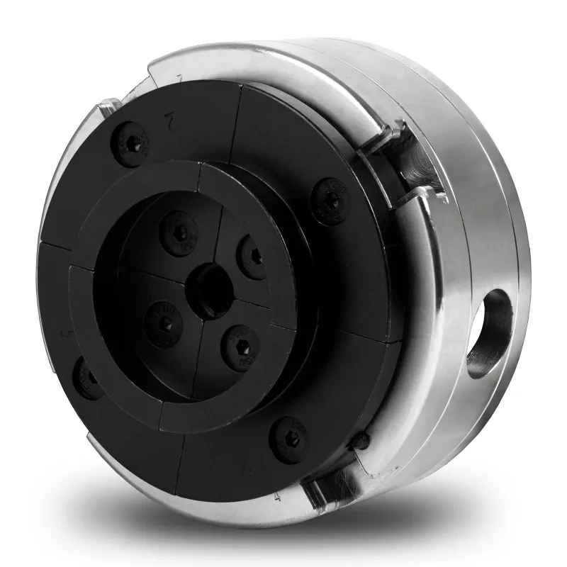 Eberth mandril de cuatro mordazas de 125 mm, mandril de 4 mordazas con centrado automático, rosca de conexión 1-8tpi