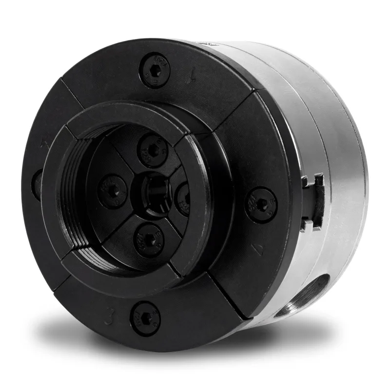 Eberth mandril de cuatro mordazas de 80 mm, mandril de 4 mordazas con centrado automático, rosca de conexión 1-8tpi