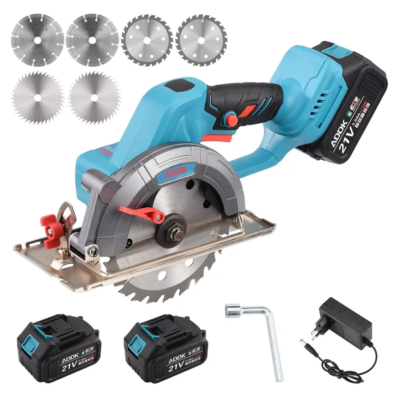 Sierra circular inalámbrica sin escobillas de 20 v: 1080 rpm, corte máximo 40 mm, con batería + cargador, manual