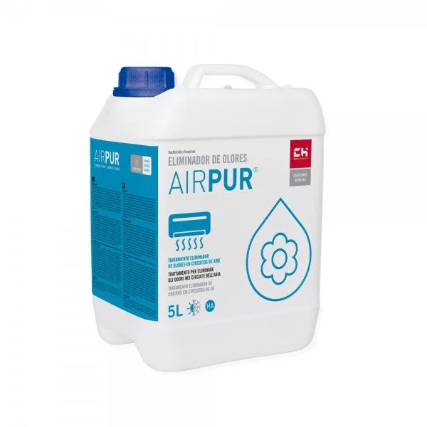 Eliminador de olores airpur en garrafa de 5l para circuitos de aire acondicionado